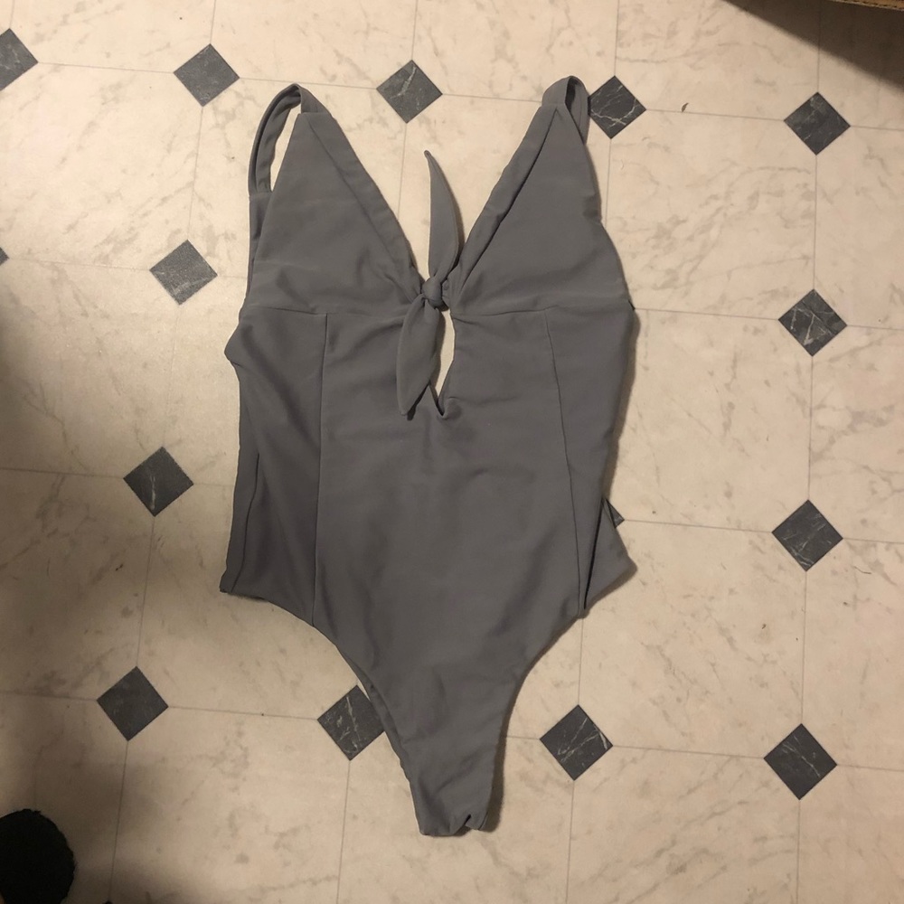 Benoa one piece grey cheeky swim suit